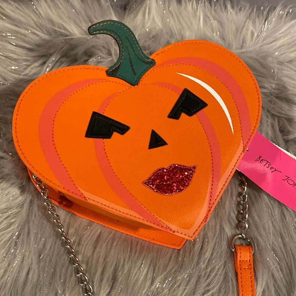BNWT BETSEY JOHNSON XOGINGER Halloween Pumpkin Crossbody Bag